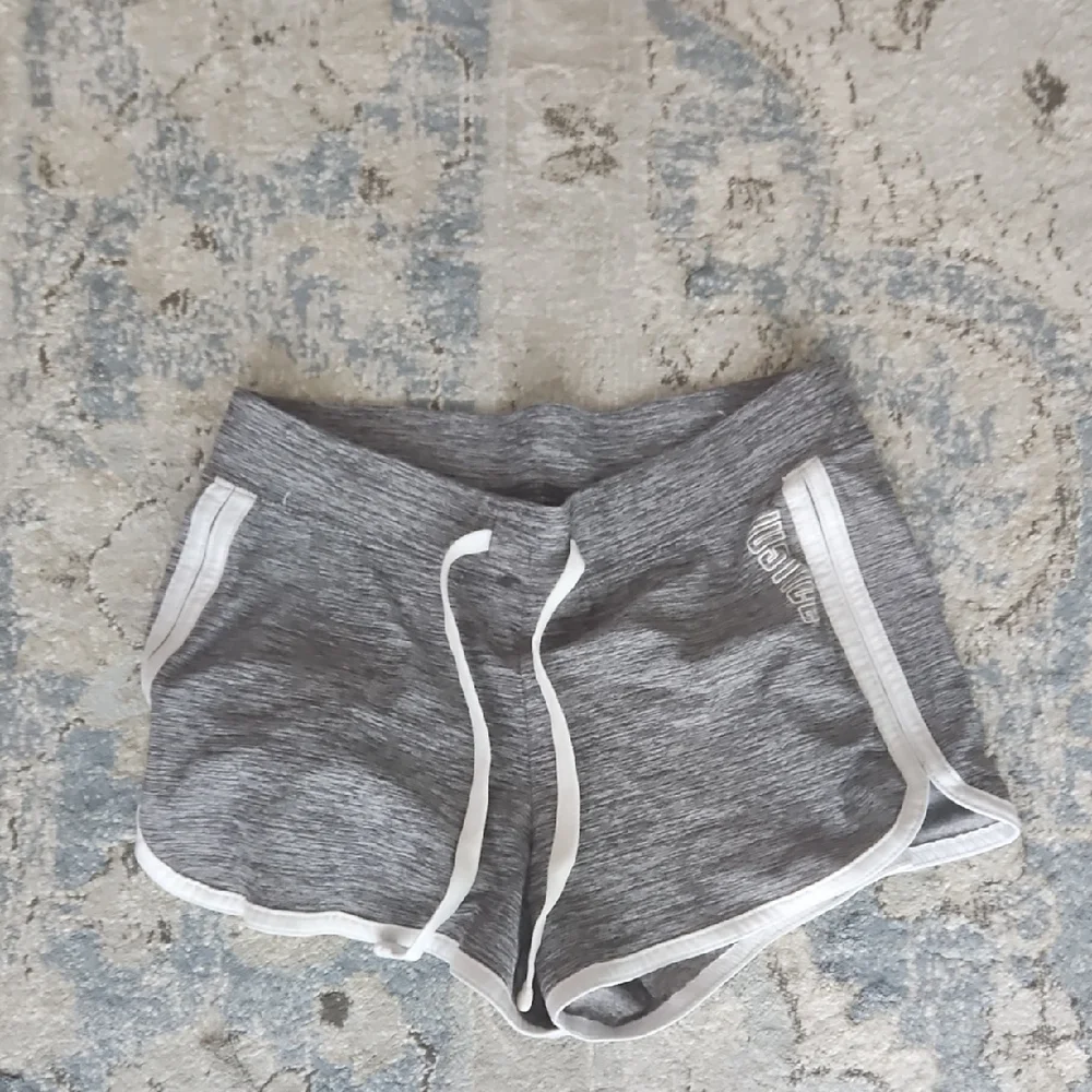 Justice Gray Athletic Shorts with White Trim